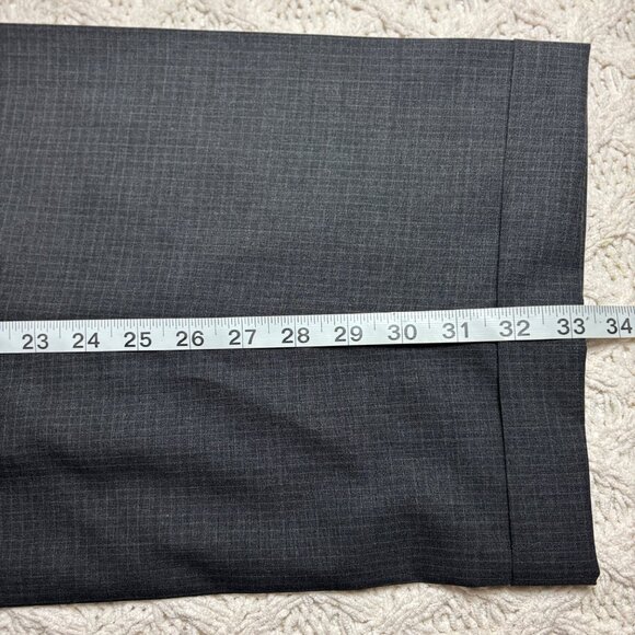 Zanella Nordstrom Mens Pleated Dress Pants Size 46 Gray Pure Wool‎ Trousers NWOT - Picture 8 of 9